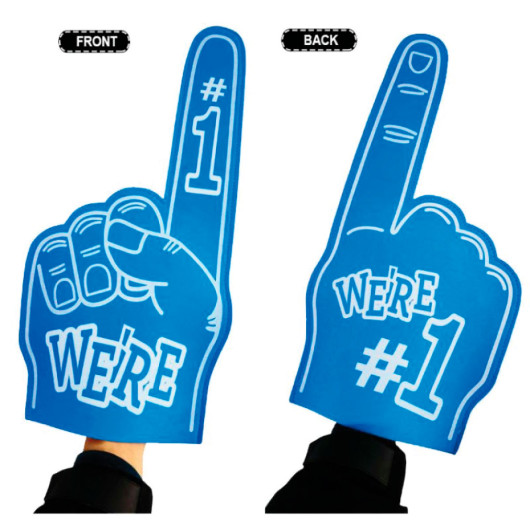 Sublimated Foam Hands Front Back
